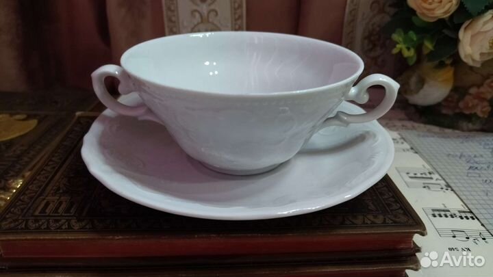 Чашка с блюдцем бульонная Бавария Seltmann Weiden