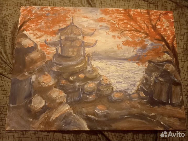 Картина, холст на картоне