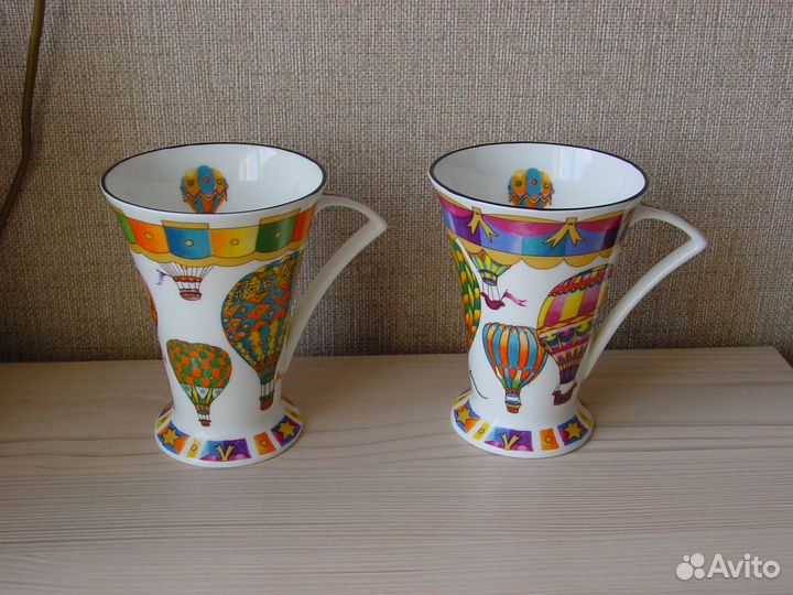 Кружки костяной фарфор воздушные шары