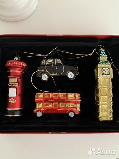 Елочные игрушки, стекло M&S