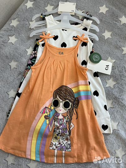 Набор летних платьев для девочек C&A. Размер 92