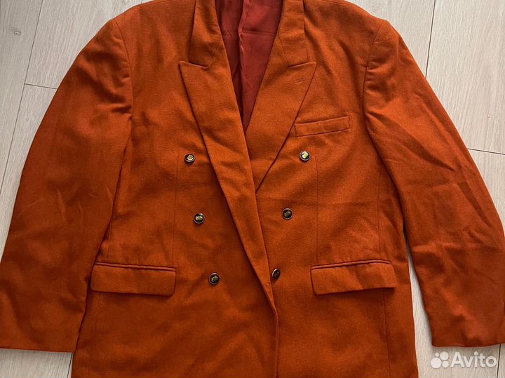 Пиджак винтаж шерсть 100% xxl 54-56