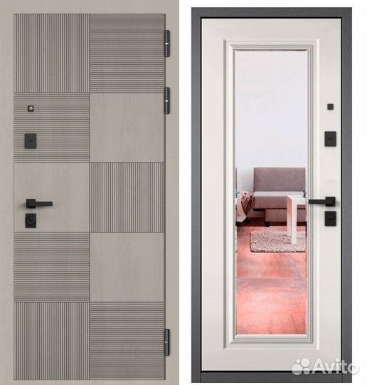 Железная дверь с зеркалом