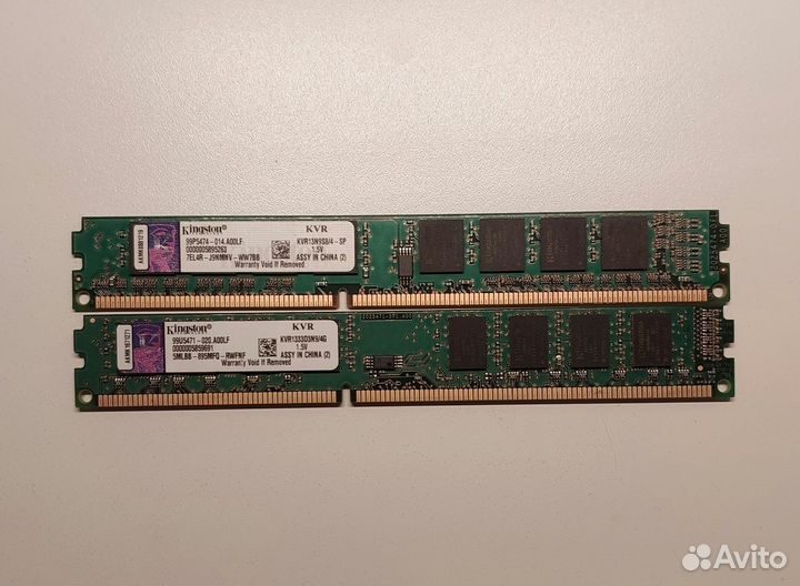 Оперативная память ddr3 kingston 1333 мгц 2x4 gb