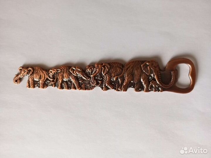 Открывалка слоны латунь/бронза