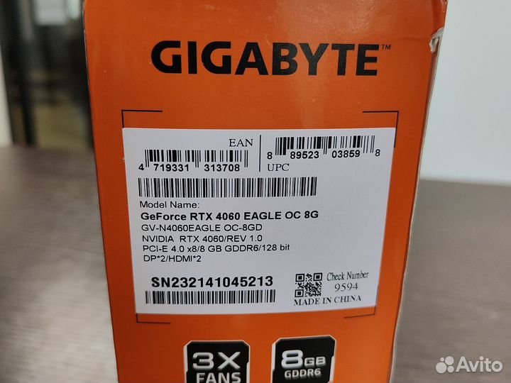 Gigabyte RTX 4060 8 Gb