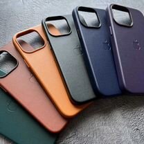 Чехол Leather Case для Apple iPhone 15/15 Pro/15Pr