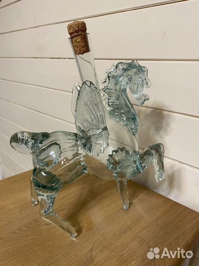Бутылка (штоф) подарочная стеклянная лошадь