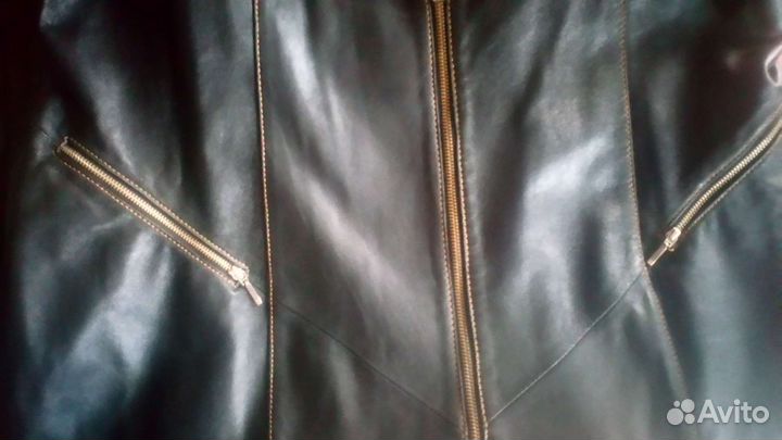 Плащ кожаный женский