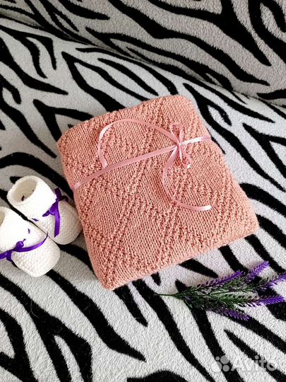 Плед детский вязаный ручная работа