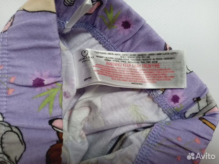 Пижама для девочки 86 92 Primark новая