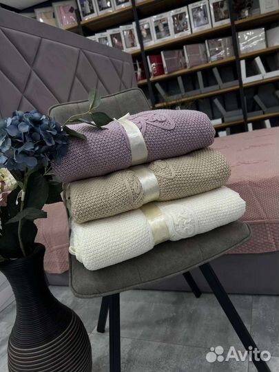 Плед вязаный