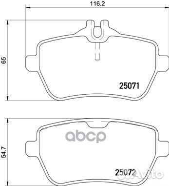Колодки тормозные P50117 P50117 Brembo