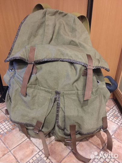 Рюкзак рыбака, брезентовый, прочный 60х60см