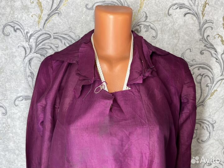 Платье Фиолетовый Шелк 19 Век