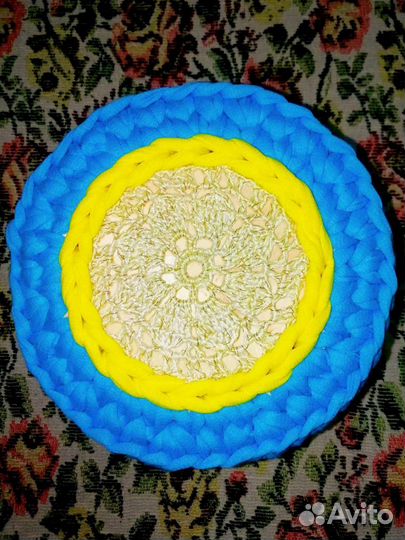 Шкатулка корзинка из трикотажной пряжи