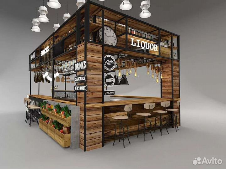 Торговое оборудование лофт мебель для бара кафе