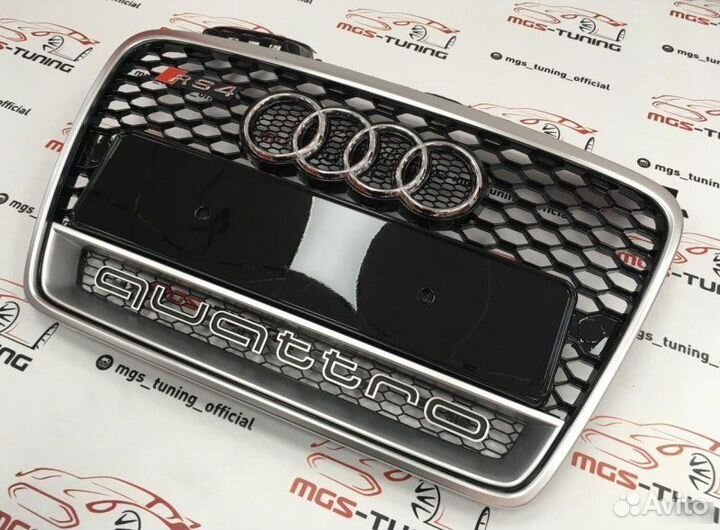 Решетка Audi A4 04-07гг. В стиле RS4 #1