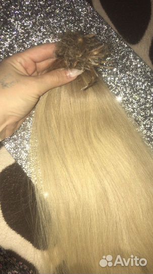 Волосы для наращивания 50 см блонд