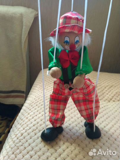 Кукла-марионетка клоун