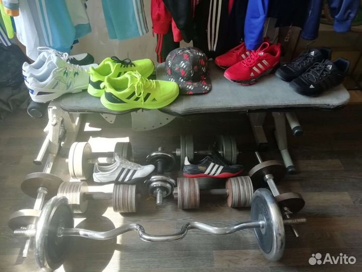 Спортинвентарь гантели блины штанги диски грифы