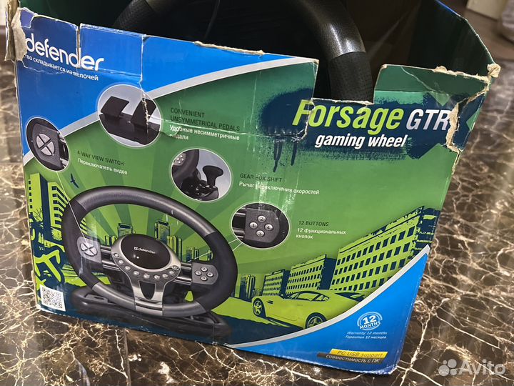 Руль для пк defender Forsage GTR