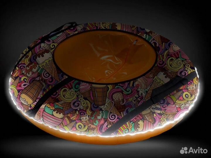 Тюбинг 93 см со светодиодной подсветкой Ice Cream