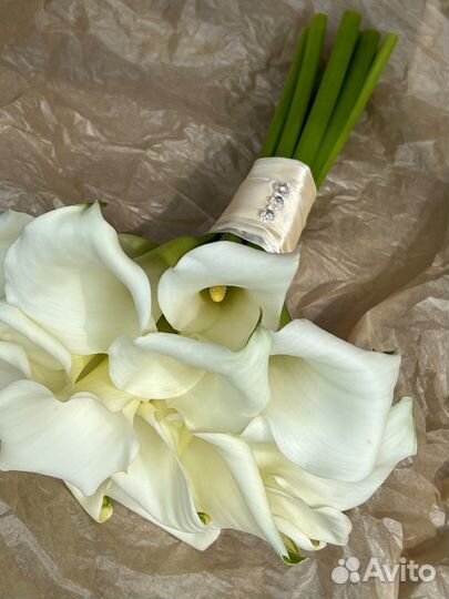 Каллы свадебный букет
