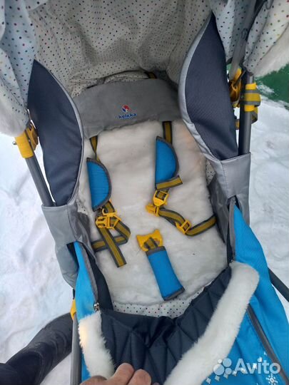 Детские зимние санки коляска