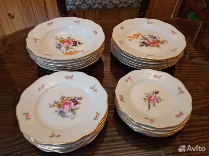 Тарелки Богемия Мейсенский Букет