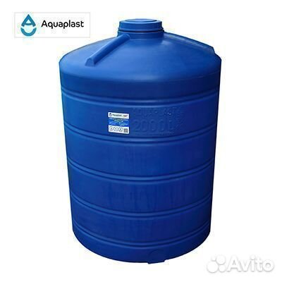 Бочка пластиковая 2000 л для жидкостей (вертикальн