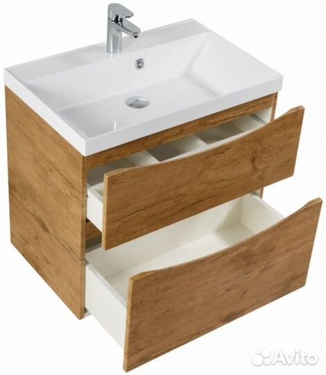 Тумба с раковиной BelBagno Marino-H60 60-BB600/450-LV-MR-AST Rovere Nature