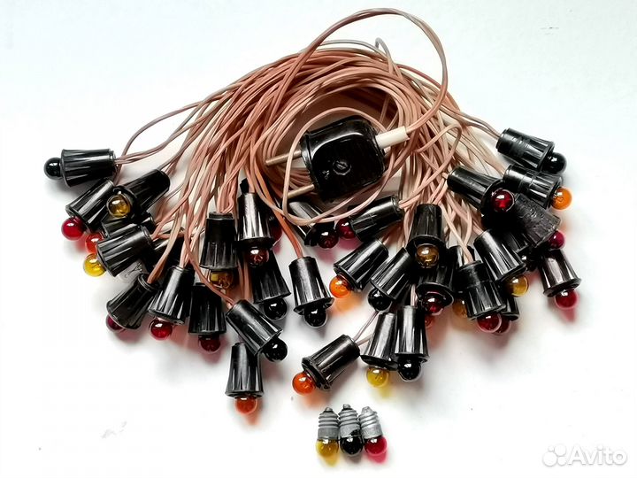 Елочная, новогодняя гирлянда СССР фонарики