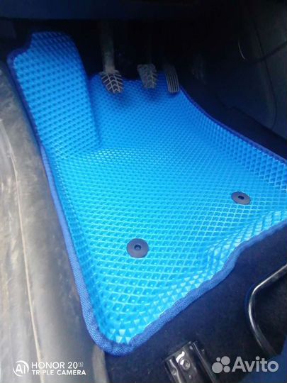 EVA Эва коврики на лада Веста синие