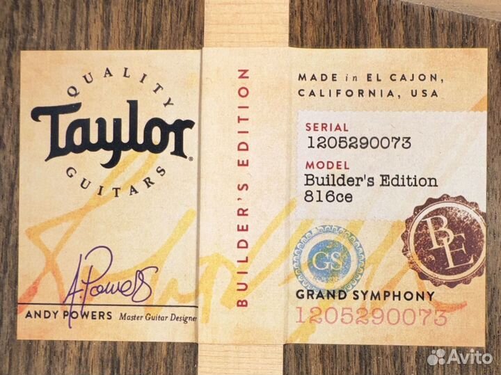 Taylor 816ce Builder’s Edition
