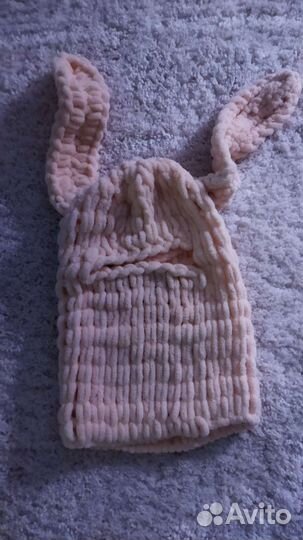 Балаклава вязаная с ушками