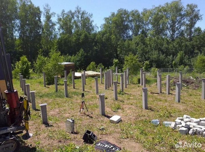 Железобетонные сваи под ключ установка