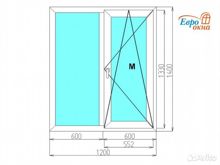 Окна пластиковые, окна не б/у, окна пвх