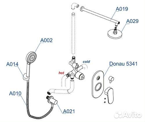 Wasserkraft A14229 Душевая система