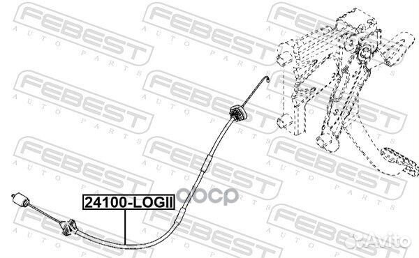 24108-logii трос сцепления Renault Logan Sande