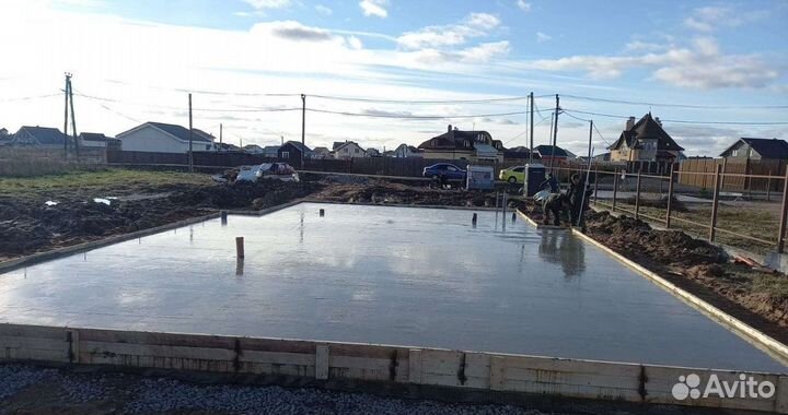 Заливка фундамента, бетонные работы под ключ