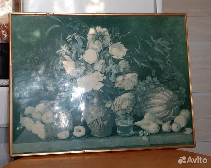 Картины репродукция ссср.И.Ф.Хруцкий.Цветы и плоды