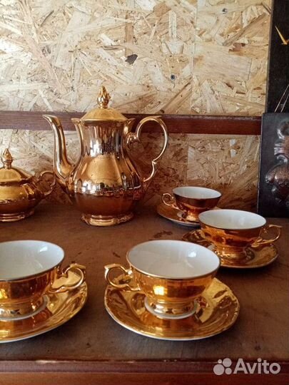 Сервиз золотой Кахла ГДР СССР