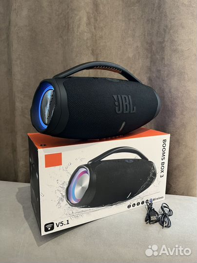 Колонка JBL boomsbox 3 со светящимися динамиками