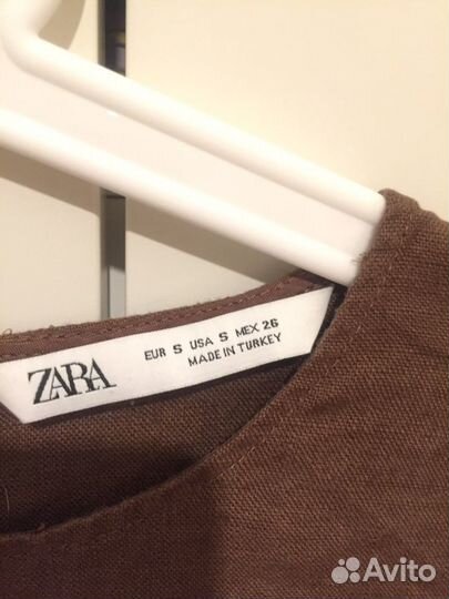 Льняная блузка zara