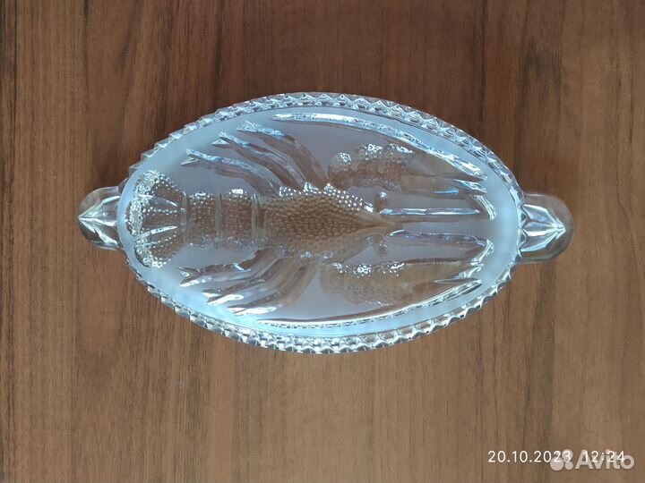 Блюдо селедочница хрусталь СССР