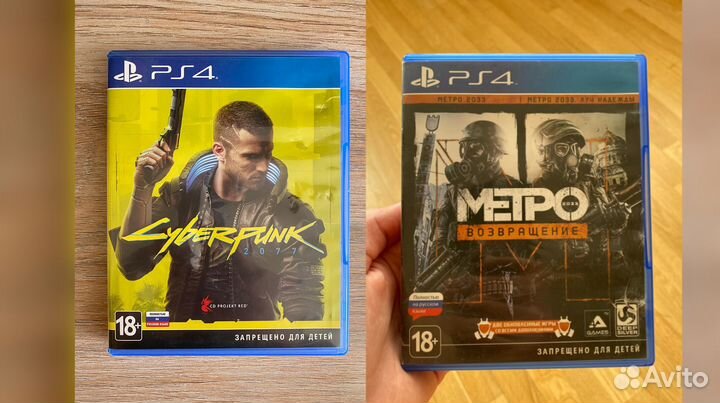 2 игры на ps4 Метро redux и cyberpunk