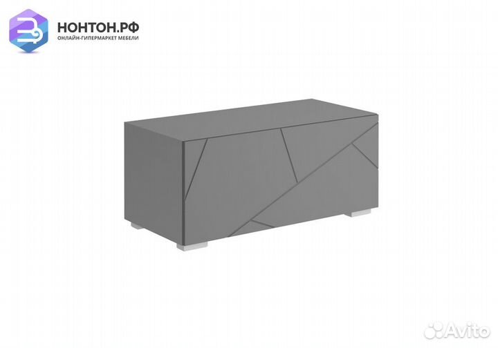 Тумба под тв Гранж тм-001 серый шифер / матовый гр