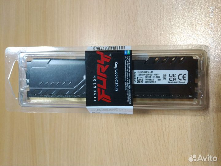 Новая Kingston Fury Beast DDR4-3600 16GB