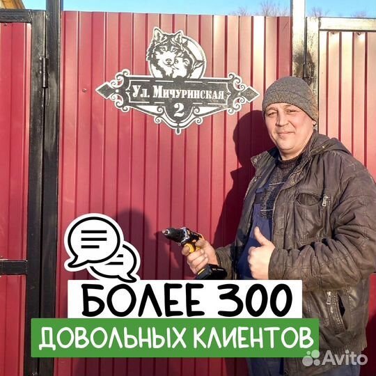 Таблички адресные под заказ металлические